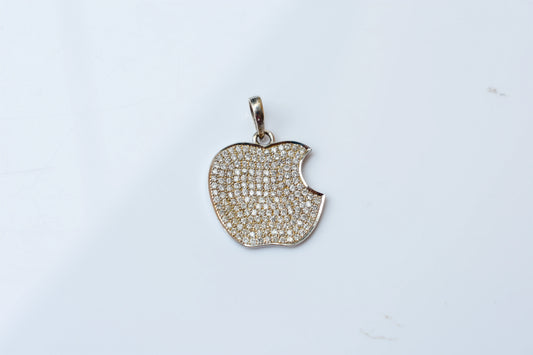 14K gold pendant with moonstone disc and trillion peridot accent