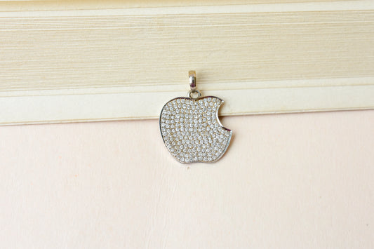 14K gold pendant with moonstone disc and trillion peridot accent