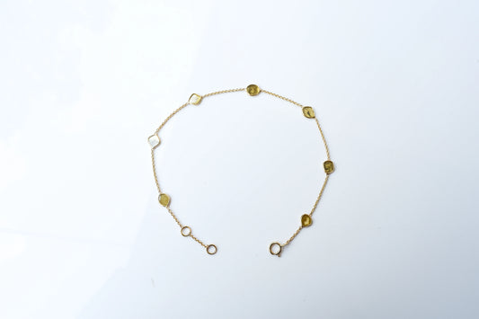 18K gold bracelet with yellow polki diamond slices