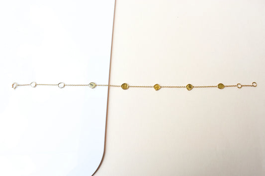 18K gold bracelet with yellow polki diamond slices