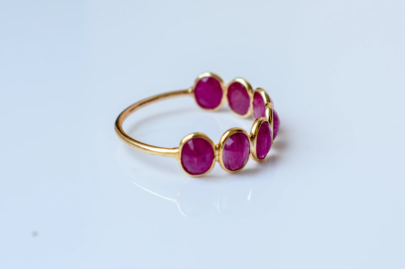 14K Gold Ruby Eternity Ring
