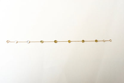 18K gold bracelet with yellow polki diamond slices