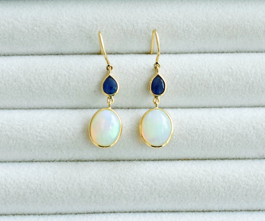 18K gold diamond polki chain drop earrings