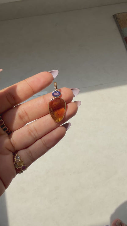 Tourmaline and Tanzanite Pendant in 18K Gold - process video