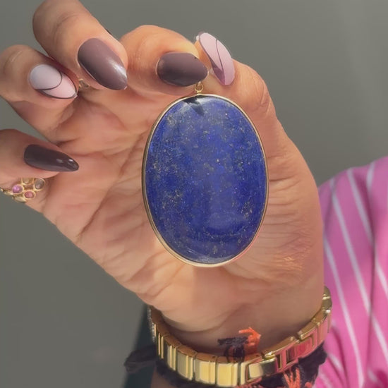 Lapis Lazuli Pendant in 18K Gold - process video