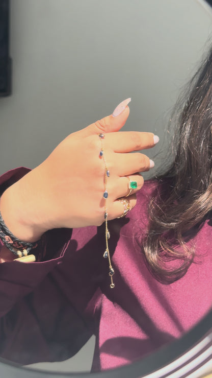 Sapphire Drop Bracelet in 18K Gold - process video